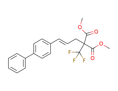 (E)-dimethyl 2-(3-([1,1'-biphenyl]-4-yl)allyl)-2-(trifluoromethyl)malonate