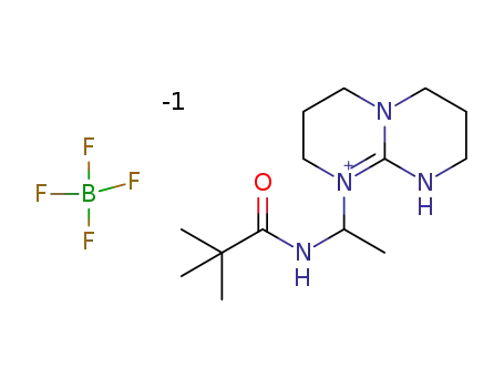 5-[1-(N-pivaloylamino)ethyl]-1,7-diaza-5-azoniabicyclo[4.4.0.]dec-5-ene tetrafluoroborate