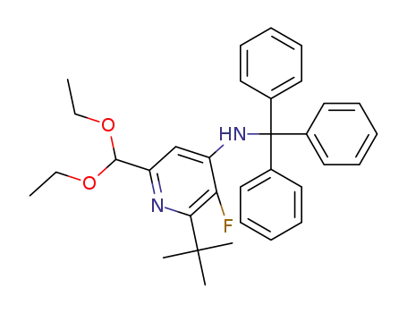 2-(tert-butyl)-6-(diethoxymethyl)-3-fluoro-N-tritylpyridin-4-amine