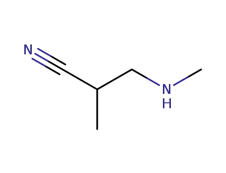 Molecular Structure of 50840-30-7 (2-methyl-3-methylamino-propanenitrile)