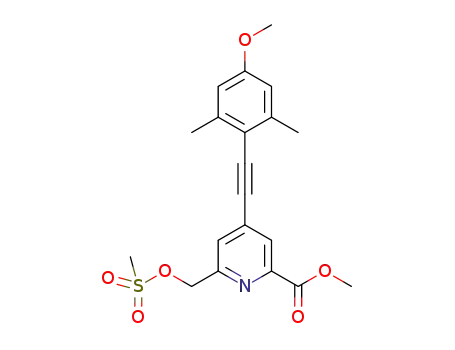 methyl 4-((4-methoxy-2,6-dimethylphenyl)ethynyl)-6-(((methylsulfonyl)oxy)methyl)picolinate