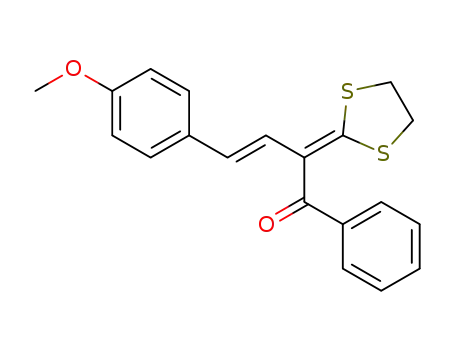 (E)-2-(1,3-dithiolan-2-ylidene)-4-(4-methoxyphenyl)-1-phenylbut-3-en-1-one