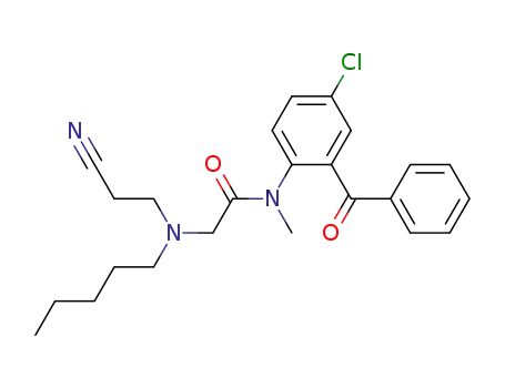 N-(2-Benzoyl-4-chloro-phenyl)-2-[(2-cyano-ethyl)-pentyl-amino]-N-methyl-acetamide