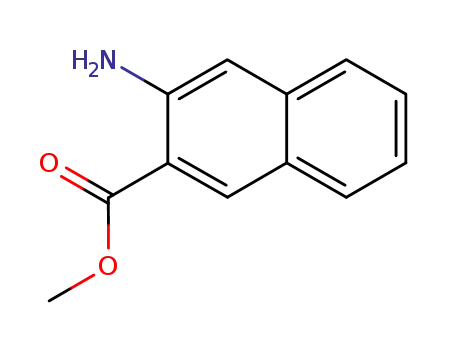 Molecular Structure of 21597-54-6 (3-Aminonaphthalene-2-carboxylic acid methyl ester)