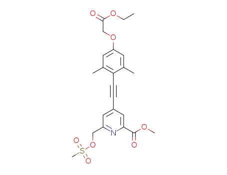 methyl 4-{[4-(2-ethoxy-2-oxoethoxy)-2,6-dimethylphenyl]ethynyl}-6-{[(methylsulfonyl)oxy]methyl}picolinate