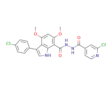 N'-(2-chloroisonicotinoyl)-3-(4-chlorophenyl)-4,6-dimethoxy-1H-indole-7-carbohydrazide