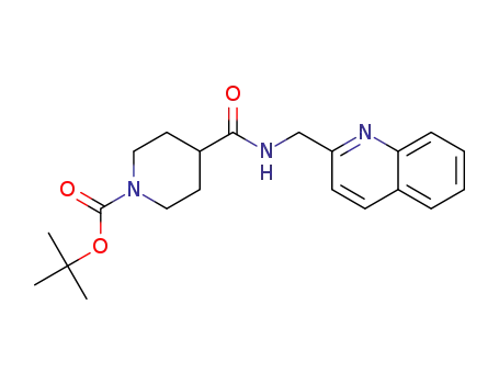 4-((quinoline-2-methylene)carbamoyl)piperidin-1-carboxylic acid tert-butyl ester