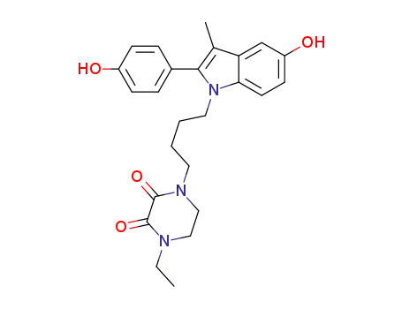 1-ethyl-4-{4-[5-hydroxy-2-(4-hydroxyphenyl)-3-methyl-1H-indol-1-yl]butyl}piperazinedione