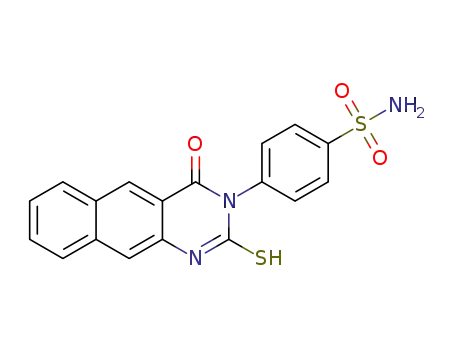 4-(2-mercapto-4-oxobenzo[g]-quinazolin-3(4H)-yl)benzenesulfonamide