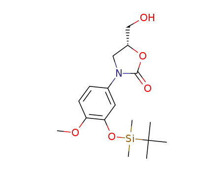 (R)-3-(3-((tert-butyldimethylsilyl)oxy)-4-methoxyphenyl)-5-(hydroxymethyl)oxazolidin-2-one