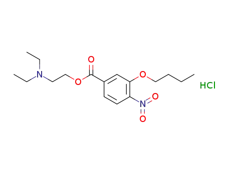 4-nitro-3-butoxybenzoic acid-2-(diethylamino)ethyl ester hydrochloride