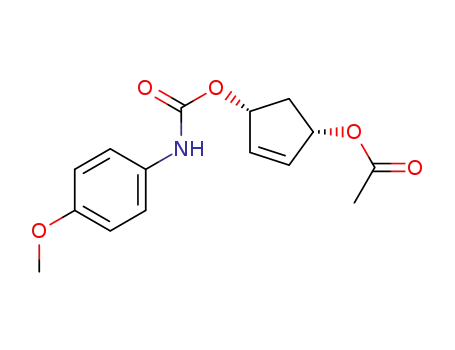 (1S,4R)-4-(((4-methoxyphenyl)carbamoyl)oxy)cyclopent-2-en-1-yl acetate