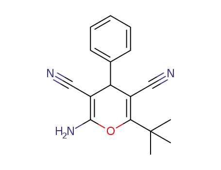 2-amino-6-(tert-butyl)-4-phenyl-4H-pyran-3,5-dicarbonitrile