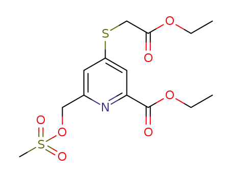 ethyl 4-((2-ethoxy-2-oxoethyl)thio)-6-(((methylsulfonyl)oxy)methyl)picolinate