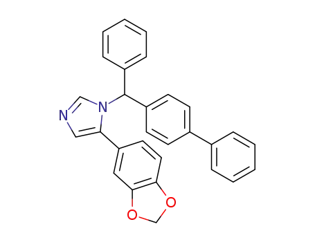 1-([1,1′-biphenyl]-4-yl(phenyl)methyl)-5-(benzo[d][1,3]-dioxol-5-yl)-1H-imidazole