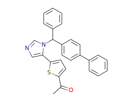 1-(5-(1-([1,1′-biphenyl]-4-yl(phenyl)methyl)-1H-imidazol-5-yl)thiophen-2-yl)ethan-1-one