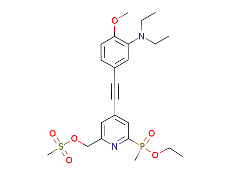 (4-((3-(diethylamino)-4-methoxyphenyl)ethynyl)-6-(ethoxy(methyl)phosphoryl)pyridin-2-yl)methyl methanesulfonate