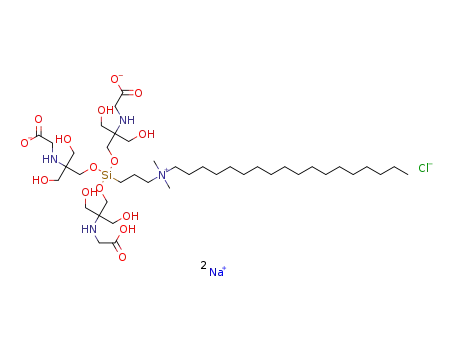 disodium 7-(2-((carboxymethyl)amino)-3-hydroxy-2-(hydroxymethyl)propoxy)-7-(3-(dimethyl(octadecyl)ammonio)propyl)-4,4,10,10-tetrakis(hydroxymethyl)-6,8-dioxa-3,11-diaza-7-silatridecanedioate chloride