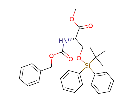 Molecular Structure of 135245-97-5 (L-Serine,
O-[(1,1-dimethylethyl)diphenylsilyl]-N-[(phenylmethoxy)carbonyl]-, methyl
ester)