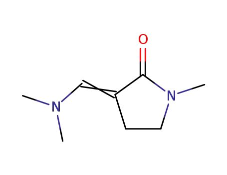 Molecular Structure of 59157-01-6 (2-Pyrrolidinone, 3-[(dimethylamino)methylene]-1-methyl-)