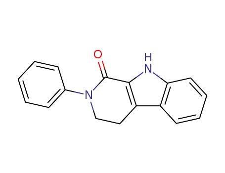 Molecular Structure of 89587-10-0 (1H-Pyrido[3,4-b]indol-1-one, 2,3,4,9-tetrahydro-2-phenyl-)