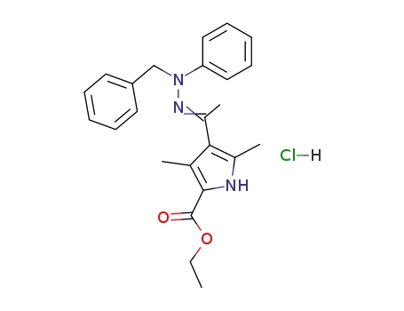 2,4-dimethyl-3-acetyl-5-ethoxycarbonylpyrrole N-benzyl-N-phenylhydrazone hydrochloride