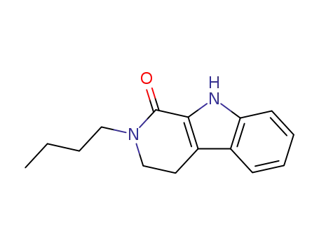 Molecular Structure of 74300-21-3 (1H-Pyrido[3,4-b]indol-1-one, 2-butyl-2,3,4,9-tetrahydro-)