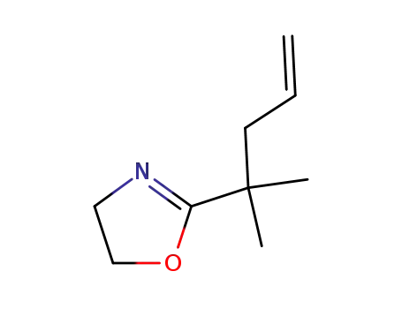 Molecular Structure of 104515-33-5 (Oxazole, 2-(1,1-dimethyl-3-butenyl)-4,5-dihydro-)