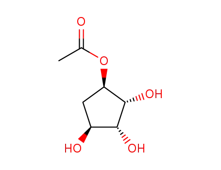 1(R)-acetoxy-2,3(R,R),4(S)-trihydroxycyclopentane