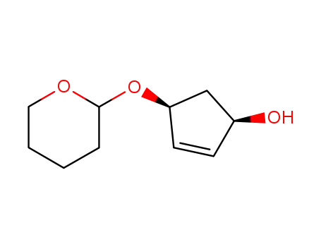 (+/-)-cis-4-(2'R*-tetrahydropyranyloxy)-2-cyclopentenol