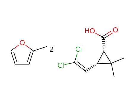 (1S,3S)-3-(2,2-Dichloro-vinyl)-2,2-dimethyl-cyclopropanecarboxylic acid; compound with 2-methyl-furan