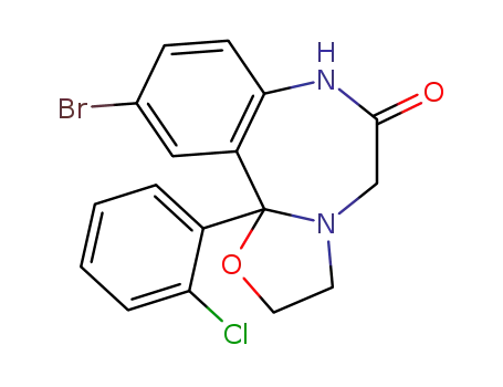 10-bromo-11b-(2-chloro-phenyl)-2,3,7,11b-tetrahydro-benzo[f]oxazolo[3,2-d][1,4]diazepin-6-one