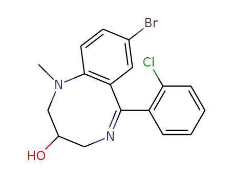 8-bromo-1-methyl-3-hydroxy-6-(2'-chlorophenyl)-1,2,3,4-tetrahydro-1,5-benzodiazocine