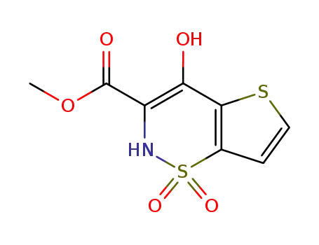 Molecular Structure of 98827-44-2 (METHYL 4-HYDROXY-2H-THIENO[2,3-E]-1,2-THIAZINE-3-CARBOXYLATE-1,1-DIOXIDE)