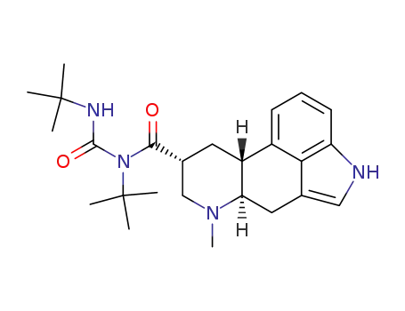 Molecular Structure of 81409-82-7 ((8beta,10xi)-N-tert-butyl-N-(tert-butylcarbamoyl)-6-methylergoline-8-carboxamide)