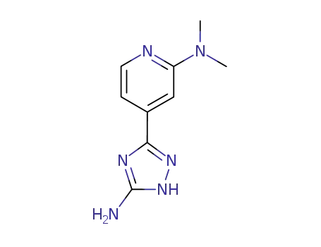 Molecular Structure of 77314-65-9 (2-Pyridinamine, 4-(5-amino-1H-1,2,4-triazol-3-yl)-N,N-dimethyl-)