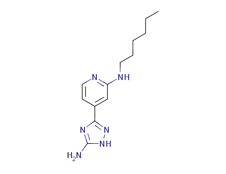 [4-(5-Amino-1H-[1,2,4]triazol-3-yl)-pyridin-2-yl]-hexyl-amine