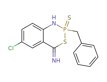 2-Benzyl-6-chloro-2-thioxo-1,2-dihydro-2λ5-benzo[d][1,3,2]thiazaphosphinin-4-ylideneamine