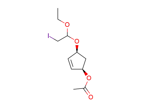 Acetic acid (1R,4S)-4-(1-ethoxy-2-iodo-ethoxy)-cyclopent-2-enyl ester