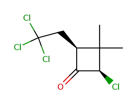 cis-2-Chlor-3,3-dimethyl-4-(2',2',2'-trichloraethyl)cyclobutanon
