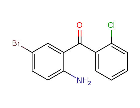 Molecular Structure of 60773-49-1 (2-Amino-5-bromine-2'-chloro benzophenone)