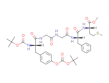 methyl ester of N,O-di-t-butyloxycarbonyl-L-tyrosylglycylglycyl-L-phenylalanyl-L-methionine