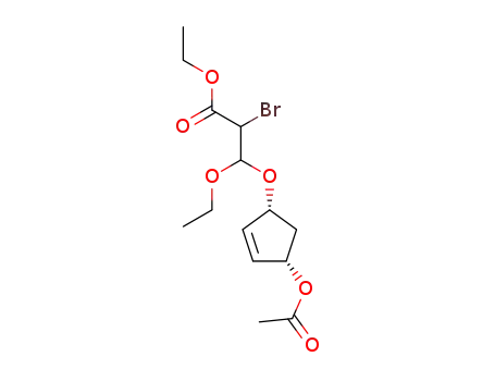 ethyl (1'R,4'S)-3-(cis-4'-acetoxycyclopent-2'-enyloxy)-2-bromo-3-ethoxypropionate