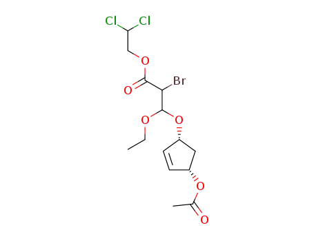 2',2'-dichloroethyl (1''R,4''S)-3-(cis-4''-acetoxycyclopent-2''-enyloxy)-2-bromo-3-ethoxypropionate