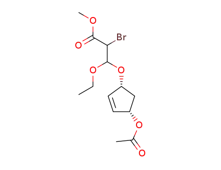 methyl (1'R,4'S)-3-(cis-4'-acetoxycyclopent-2'-enyloxy)-2-bromo-3-ethoxypropionate