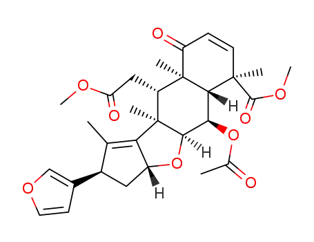 2H-Cyclopenta[b]naphtho[2,3-d]furan-10-aceticacid,5-(acetyloxy)-2-(3-furanyl)-3,3a,4a,5,5a,6,9,9a,10,10a-decahydro-6-(methoxycarbonyl)-1,6,9a,10a-tetramethyl-9-oxo-,methyl ester, (2R,3aR,4aS,5R,5aR,6R