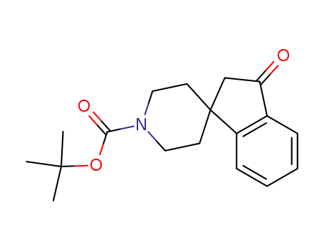 Molecular Structure of 159634-59-0 (N-BOC-1-[4-SPIRO-PIPERIDINE]-3-INDANONE)