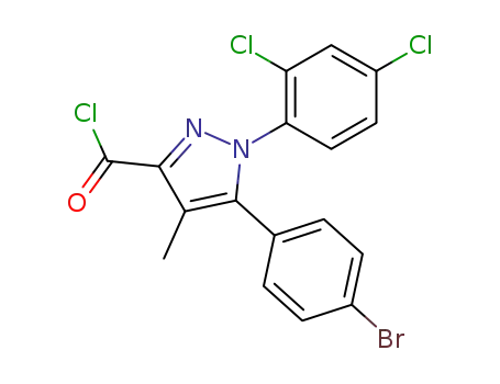 5-(4-bromophenyl)-1-(2,4-dichlorophenyl)-4-methyl-1H-pyrazole-3-carboxylic chloride