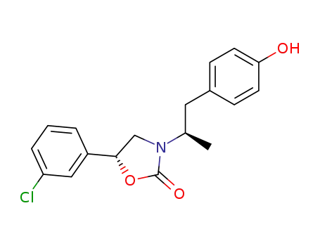 (R)-5-(3-Chloro-phenyl)-3-[(R)-2-(4-hydroxy-phenyl)-1-methyl-ethyl]-oxazolidin-2-one