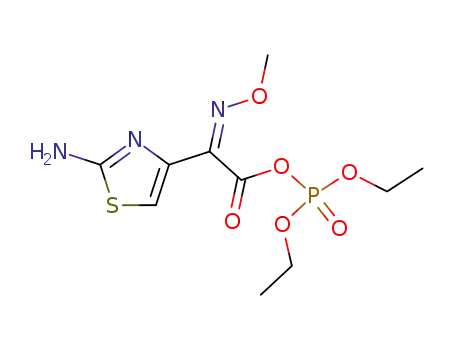 Molecular Structure of 179258-53-8 (4-THIAZOLEACETIC ACID, 2-AMINO-ALPHA-(METHOXYIMINO)-, ANHYDRIDE WITH DIETHYL HYDROGEN PHOSPHATE, (Z)-)
